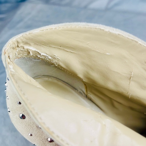 INC International Concepts Beige Peep-Toe Heels with Studded Rhinestones 11M - Picture 10 of 12